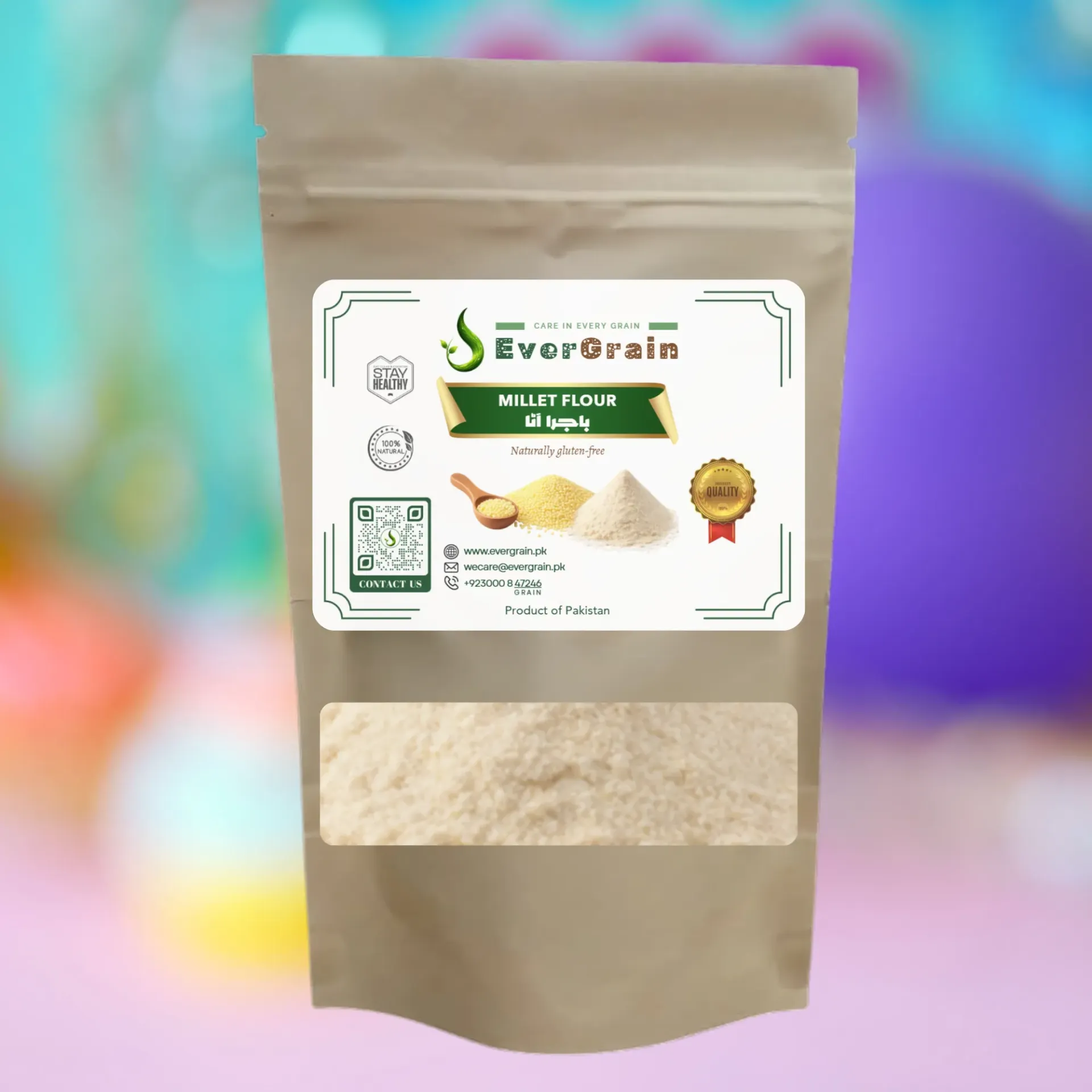 EverGrain Millet Flour (باجرے کا آٹا) | Bajra Atta (Ata) | Rich in Iron & Protein| Diet Friendly Flour