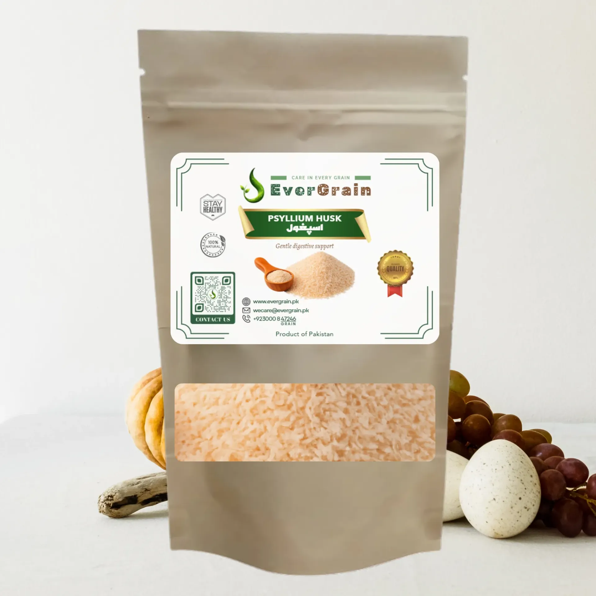 EverGrain Psyllium Husk | Ispaghol / Isabgol | Digestive Health & Constipation Relief| High Soluble Fiber